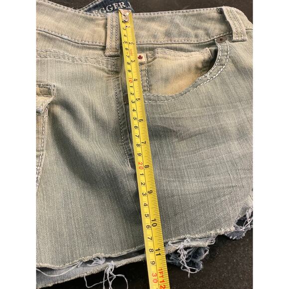 Bootlegger Jeans "Dreyfus" two toned jean denim shorts ladies 31 US 10 - Picture 6 of 10